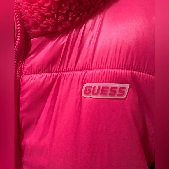 NWOT GUESS Charis Hot Pink Reversible Jacket - Picture 8 of 10